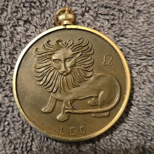 Leo Vintage Coin Charm 1.5"